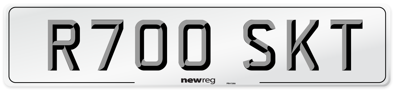 R700 SKT Number Plate from New Reg